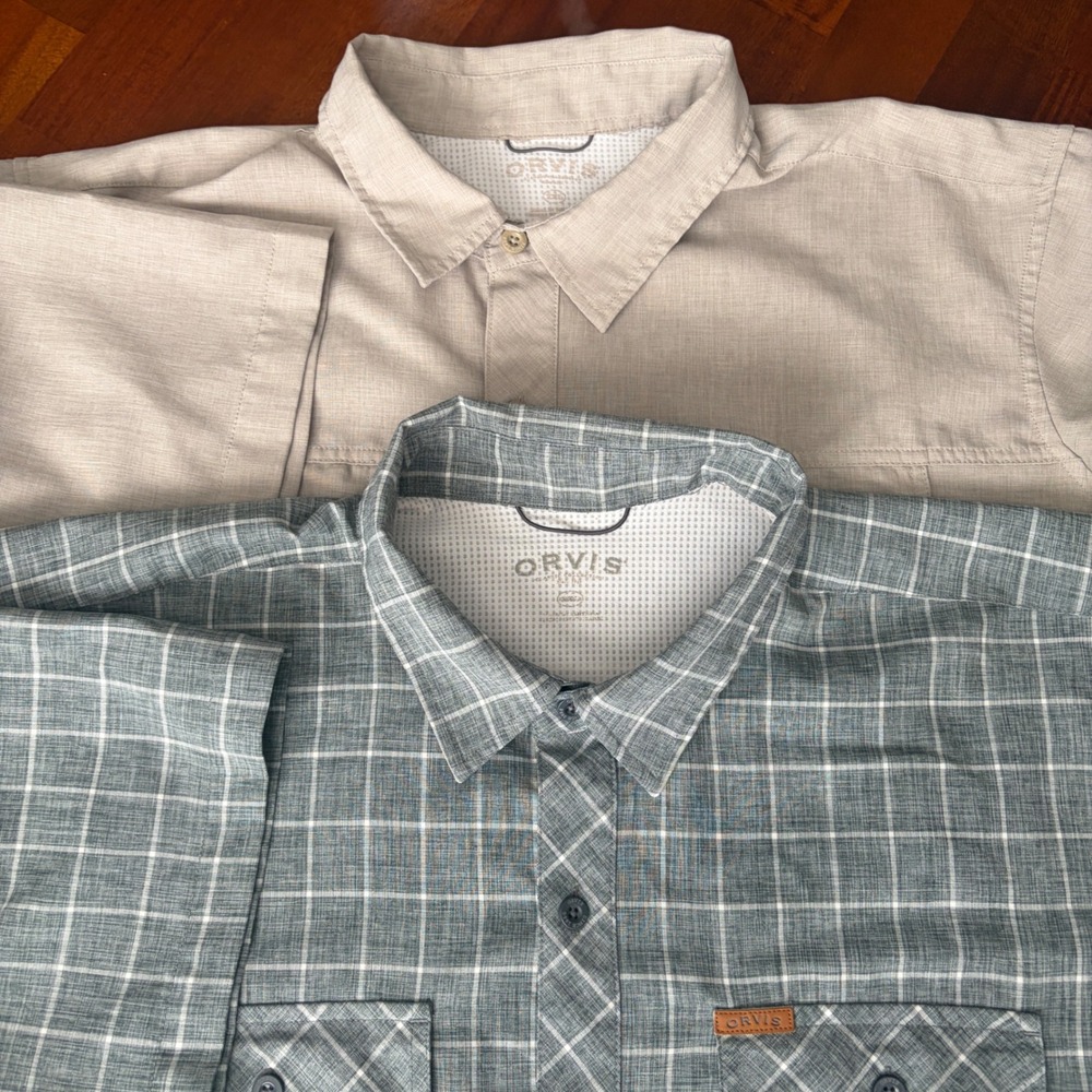 Orvis Short Sleeve Performance Tech Button Up Shirt Bundle of Two - XXL